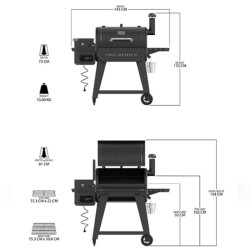 PIT BOSS PRO SERIES 850 Barbecue à pellet + Set casseroles OFFERT