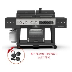 MEMPHIS 3 en 1 - Barbecue combiné + Set casseroles OFFERT