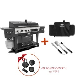 Pack MEMPHIS 2.0 - Barbecue 3 en 1 + Housse et ustensiles