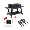 Pack PLANCHA ULTIMATE 4 - Plancha à gaz 4 feux + Housse et ustensiles