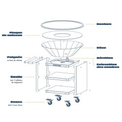 BRASERO B.B.O PRO 98 - Fabrication Française