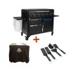 Pack PLANCHA ULTIMATE 5 - Plancha à gaz 5 feux + Housse et ustensiles