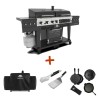 Pack MEMPHIS 2.0 - Barbecue 3 en 1 + Housse et ustensiles